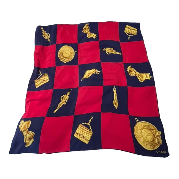 Chanel Vintage Silk Charm Scarf - Picture 2 of 8